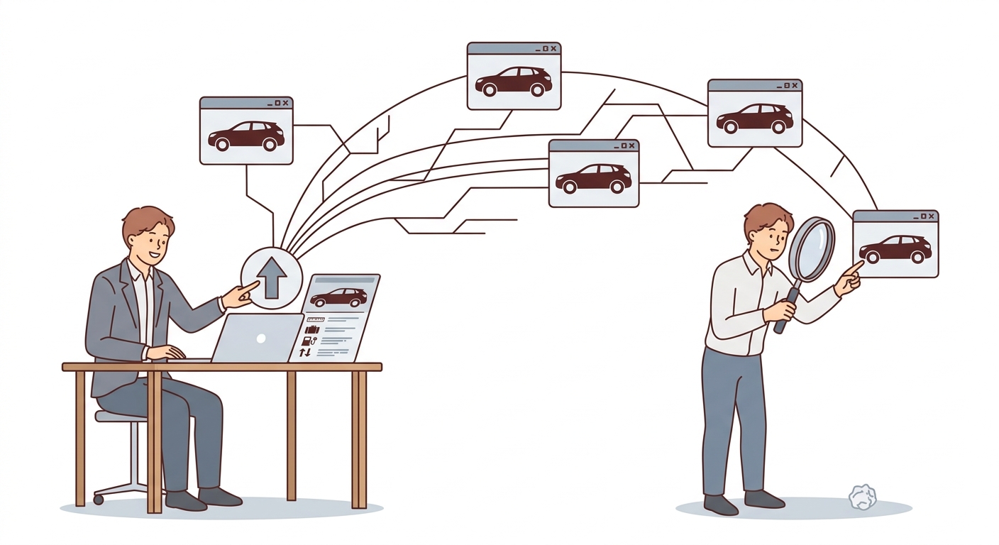 Diffusion des annonces automobiles sur plusieurs sites du réseau pour toucher les acheteurs de SUV, crossovers et véhicules électrifiés.